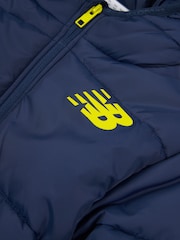New Balance Blue Boys Bond Quilted Jacket - Image 3 of 4