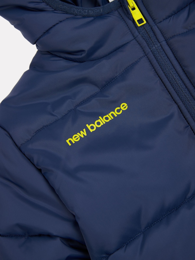 New Balance Blue Boys Bond Quilted Jacket - Image 4 of 4