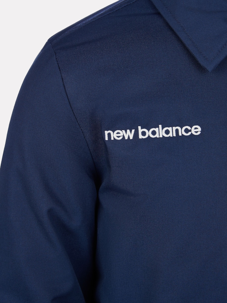 New Balance Blue Boys 100% Cotton Premium Coach Jacket - Image 10 of 12