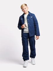 New Balance Blue Boys 100% Cotton Premium Coach Jacket - Image 4 of 12