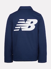 New Balance Blue Boys 100% Cotton Premium Coach Jacket - Image 9 of 12