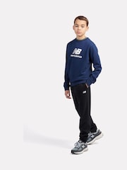 New Balance Navy Boys Stacked Logo Sweatshirt - Image 5 of 9