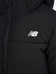 New Balance Black Wide Baffle Puffer Coat - Image 10 of 11