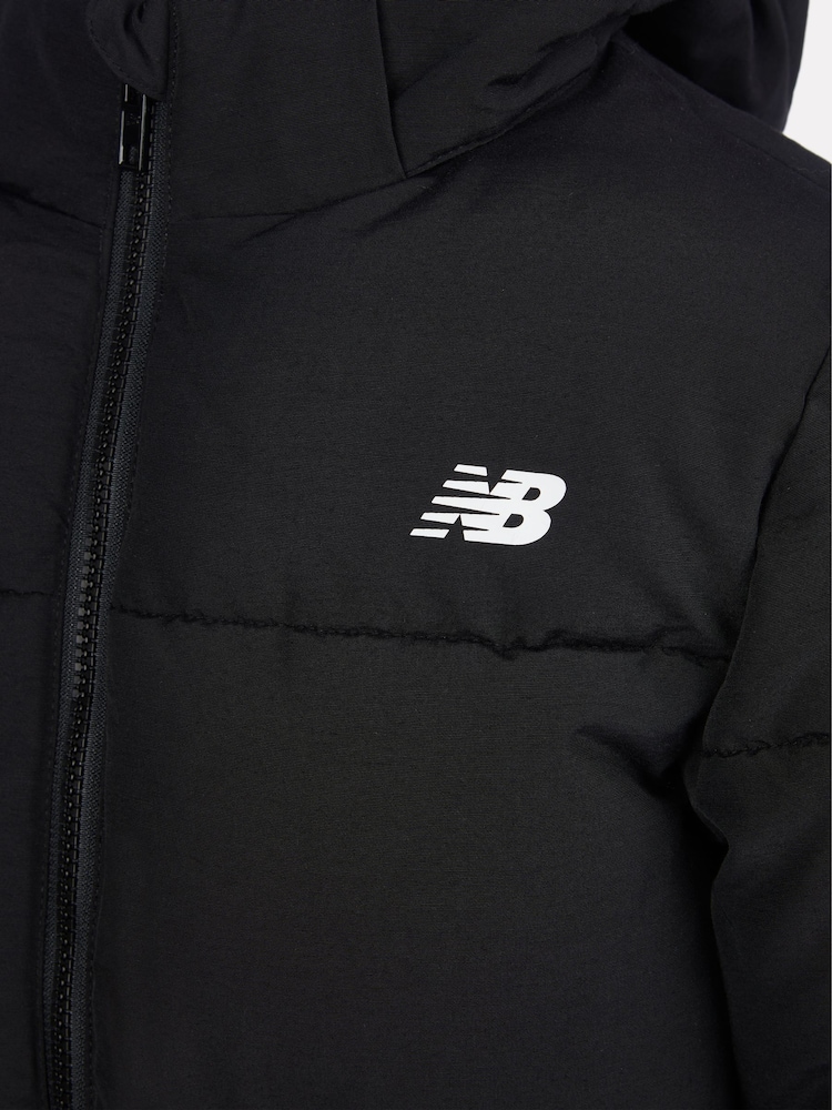 New Balance Black Boys Wide Baffle Puffer Coat - Image 4 of 5