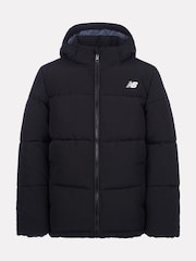 New Balance Black Wide Baffle Puffer Coat - Image 7 of 11