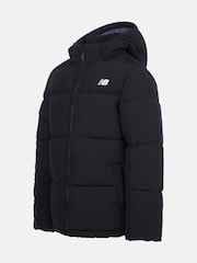 New Balance Black Wide Baffle Puffer Coat - Image 9 of 11