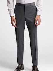 Ted Baker Tailoring Grey Prem Panama Slim Suit Trousers - Imagen 1 de 4