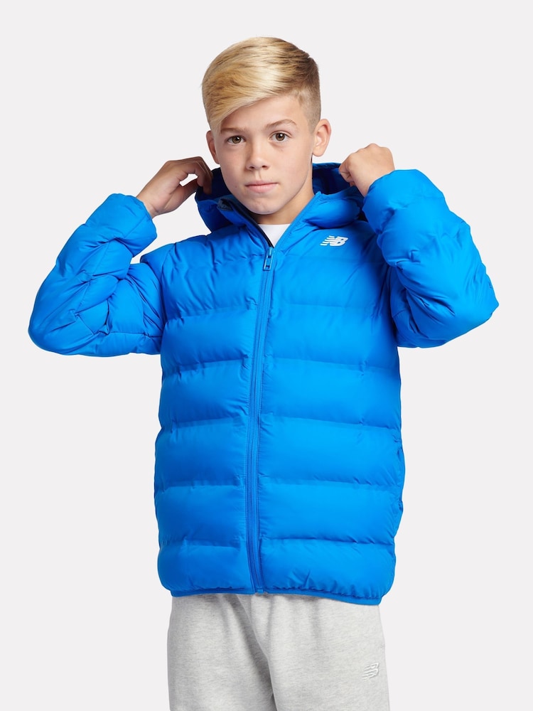 New Balance Blue Boys Bond Quilted Jacket - Image 1 of 9