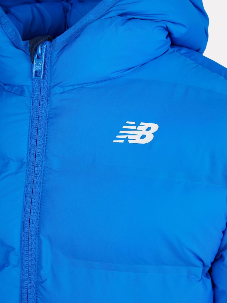 New Balance Blue Boys Bond Quilted Jacket - Image 9 of 9