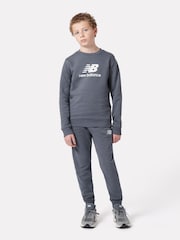 New Balance Grey Light Boys Stacked Logo Sweatshirt - Image 4 of 8