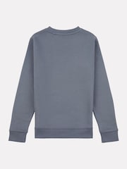 New Balance Grey Light Boys Stacked Logo Sweatshirt - Image 7 of 8