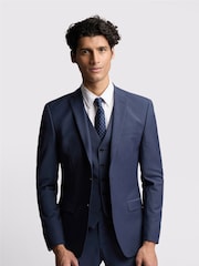 Ted Baker Tailoring Premium Blue Panama Slim Suit Jacket - Image 1 of 5