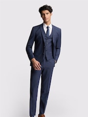 Ted Baker Tailoring Premium Blue Panama Slim Suit Jacket - Image 2 of 5