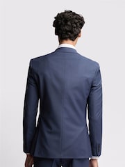Ted Baker Tailoring Premium Blue Panama Slim Suit Jacket - Image 4 of 5