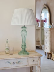 Shabby Chic by Rachel Ashwell® Mint Green Duchess Glass Table Lamp - Image 1 of 5