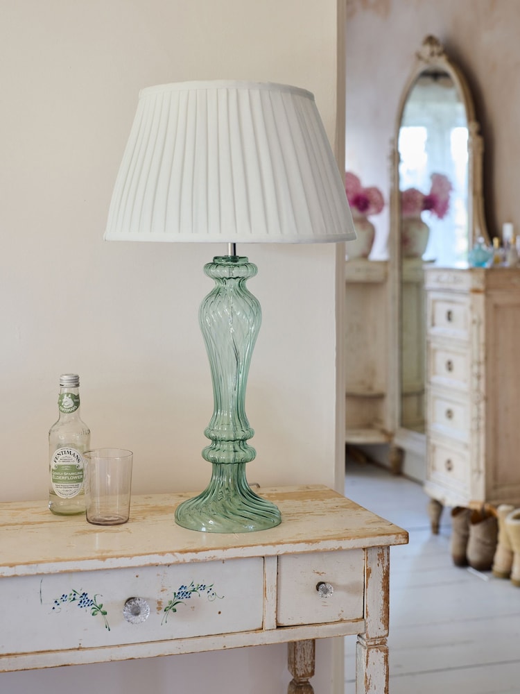 Shabby Chic by Rachel Ashwell® Mint Green Duchess Glass Table Lamp - Image 1 of 5