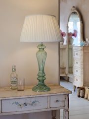 Shabby Chic by Rachel Ashwell® Mint Green Duchess Glass Table Lamp - Image 2 of 5