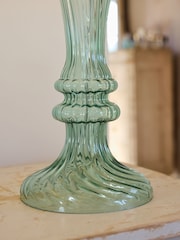Shabby Chic by Rachel Ashwell® Mint Green Duchess Glass Table Lamp - Image 4 of 5