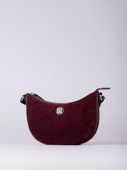 Lakeland Leather Red Coniston Crescent Cross-Body Bag - Image 2 of 7