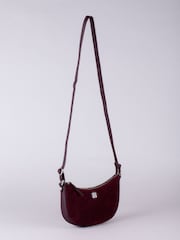 Lakeland Leather Red Coniston Crescent Cross-Body Bag - Image 6 of 7