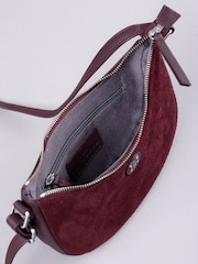 Lakeland Leather Red Coniston Crescent Cross-Body Bag - Image 7 of 7
