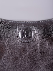Lakeland Leather Silver Coniston Crescent Cross-Body Bag - Image 4 of 6