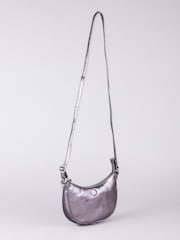 Lakeland Leather Silver Coniston Crescent Cross-Body Bag - Image 5 of 6