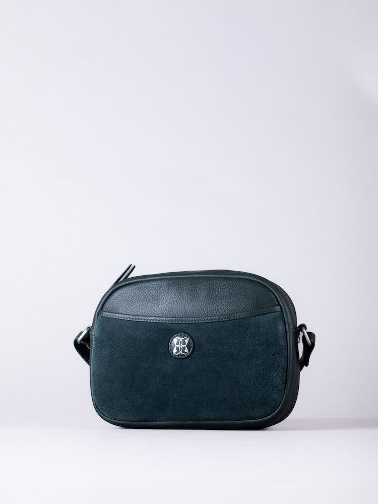 Lakeland Leather Green Coniston Cross Body Camera Bag - Image 1 of 6