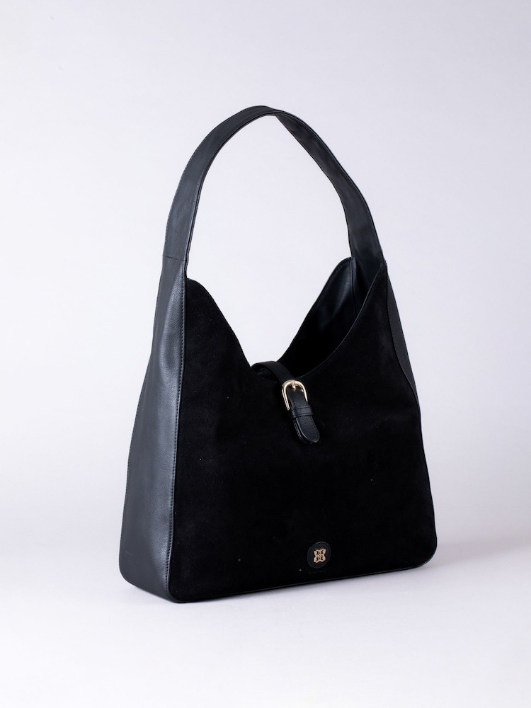 Lakeland Leather Black Borrowdale Hobo Bag - Image 2 of 5