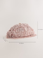 Rosa - Bolso cartera con cuentas y flecos - Imagen 4 de 10