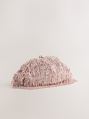 Rosa - Bolso cartera con cuentas y flecos - Imagen 7 de 10