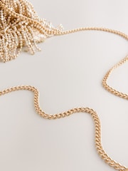 Gold - Clutch mit Fransen und Perlen - Bild 9 von 9