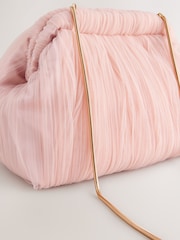 Pink - Pleated Volume Clutch Bag - Bild 6 von 8