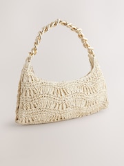 Natural Raffia Chain Shoulder Bag - Image 4 of 8