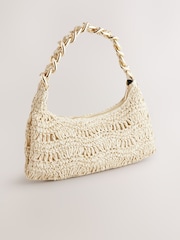 Natural Raffia Chain Shoulder Bag - Image 5 of 8