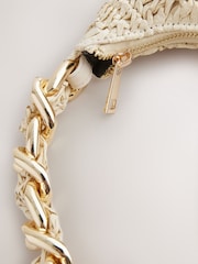 Natural Raffia Chain Shoulder Bag - Image 6 of 8