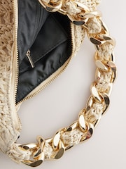 Natural Raffia Chain Shoulder Bag - Image 8 of 8