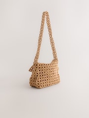 Neutral Beaded Shoulder Bag - Image 6 of 9
