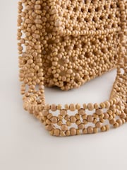 Neutral Beaded Shoulder Bag - Image 7 of 9