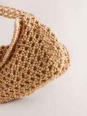 Neutral Beaded Shoulder Bag - Image 8 of 9