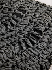 Black Raffia Chain Shoulder Bag - Image 9 of 9