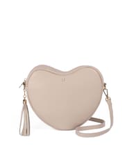 LRM Goods Personalised Leather Ella Crossbody Heart Black Bag - Image 2 of 3