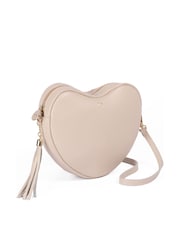 LRM Goods Personalised Leather Ella Crossbody Heart Black Bag - Image 3 of 3