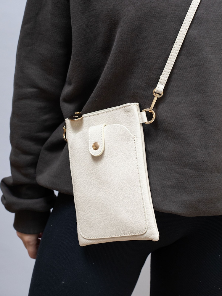 LRM Goods Personalised Leather Phoebe Phone Bag - Image 1 of 5
