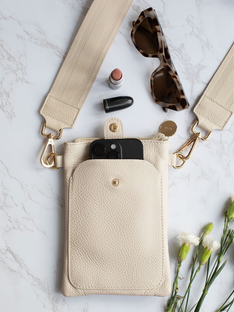 LRM Goods Personalised Leather Phoebe Phone Bag - Image 2 of 5