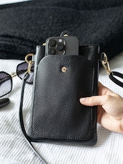 LRM Goods Personalised Leather Phoebe Phone Bag - Image 2 of 5