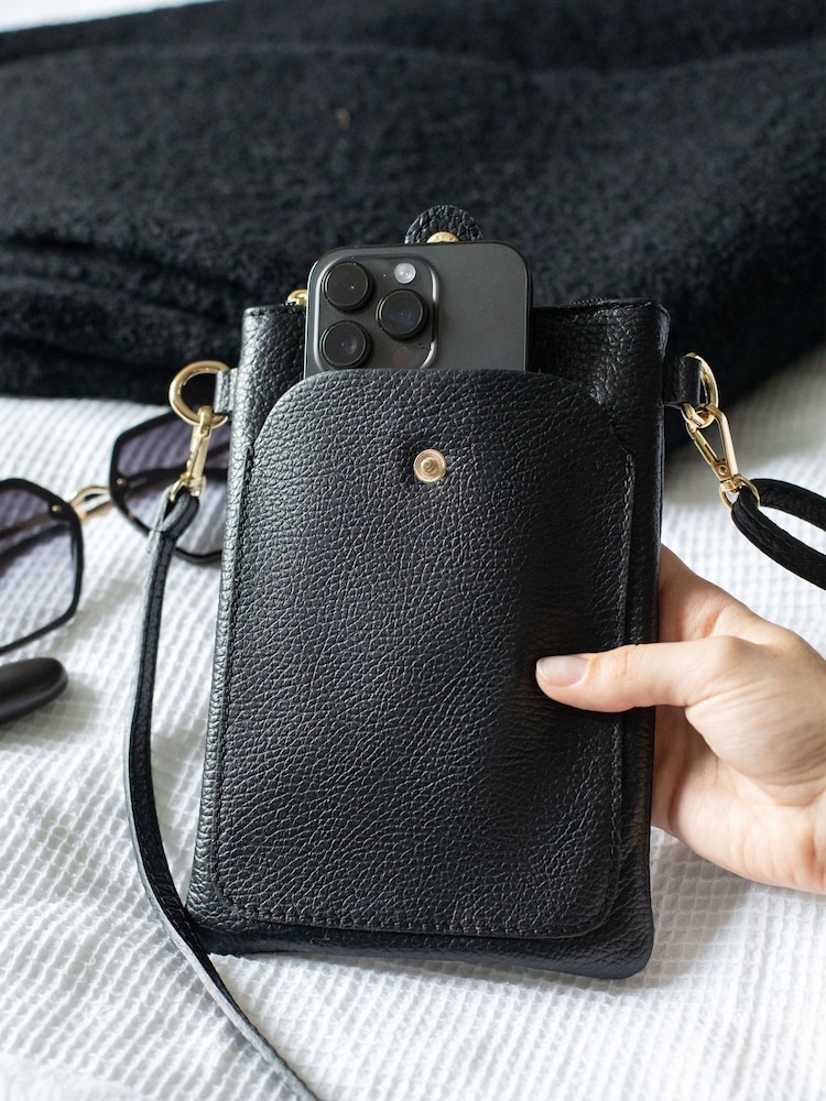 LRM Goods Personalised Leather Phoebe Phone Bag - Image 2 of 5