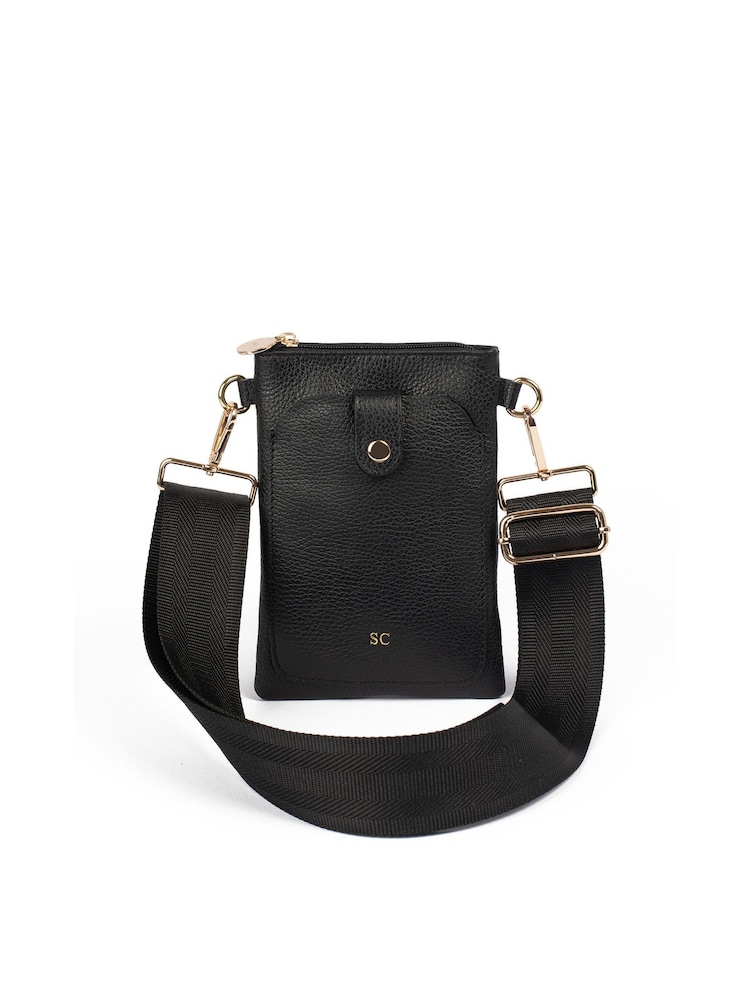 LRM Goods Personalised Leather Phoebe Phone Bag - Image 4 of 5