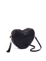 LRM Goods Personalised Leather Ella Crossbody Heart Bag - Image 5 of 6
