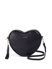LRM Goods Personalised Leather Ella Crossbody Heart Bag - Image 6 of 6